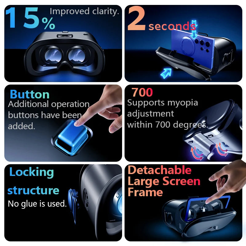 Virtual Reality 3D VR Glasses Helmet Devices Lenses Headset Goggle Smart Smartphone Cell Phone Mobile Viar Realidade Game Viewer