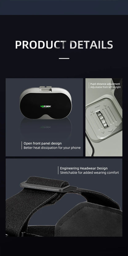 Virtual Reality 3D VR Glasses Smartphone Headset Goggles Helmet Viar Smart Phone Controller Cell Mobile Lenses Device Video Game