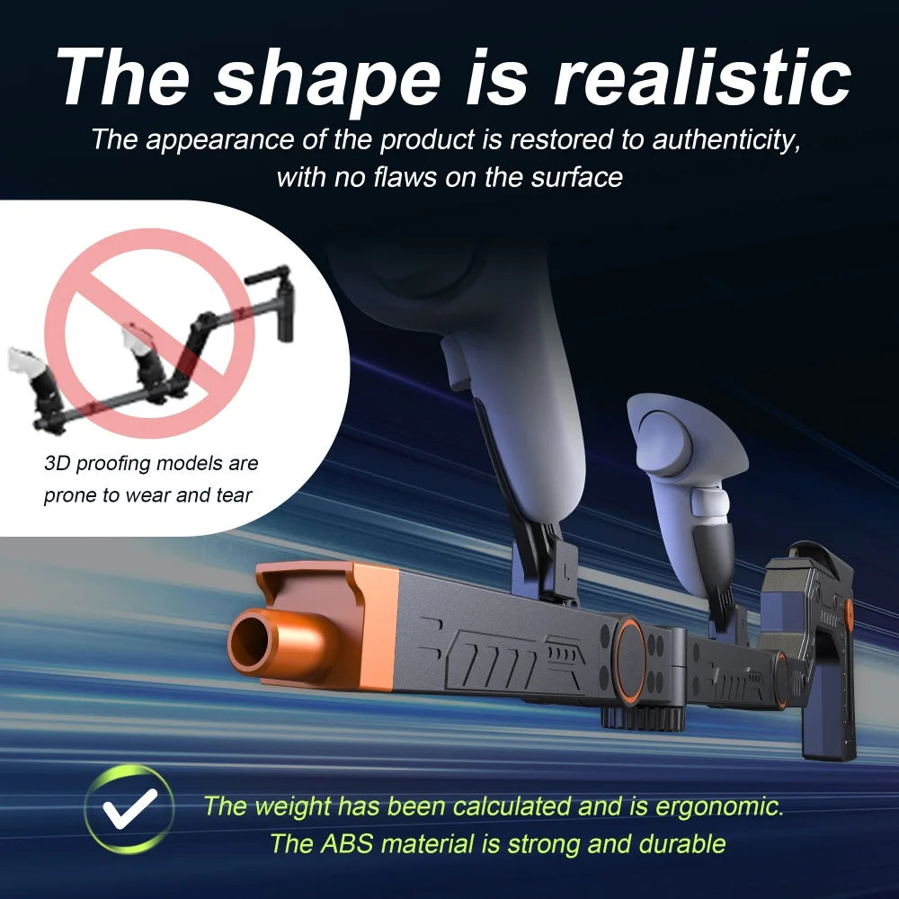 VR Gaming Experience Magnetic VR Games Rifle Gun Suitable For Meta Quest 3S/Quest 3 VR Game Accessories For Kids Adult