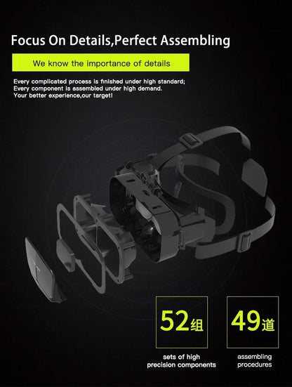 VR Glasses 3D Viar Phone Virtual Reality Headset Helmet Devices Smart Lenses Goggles For Smartphones Cell Hedset Mobile Game Set