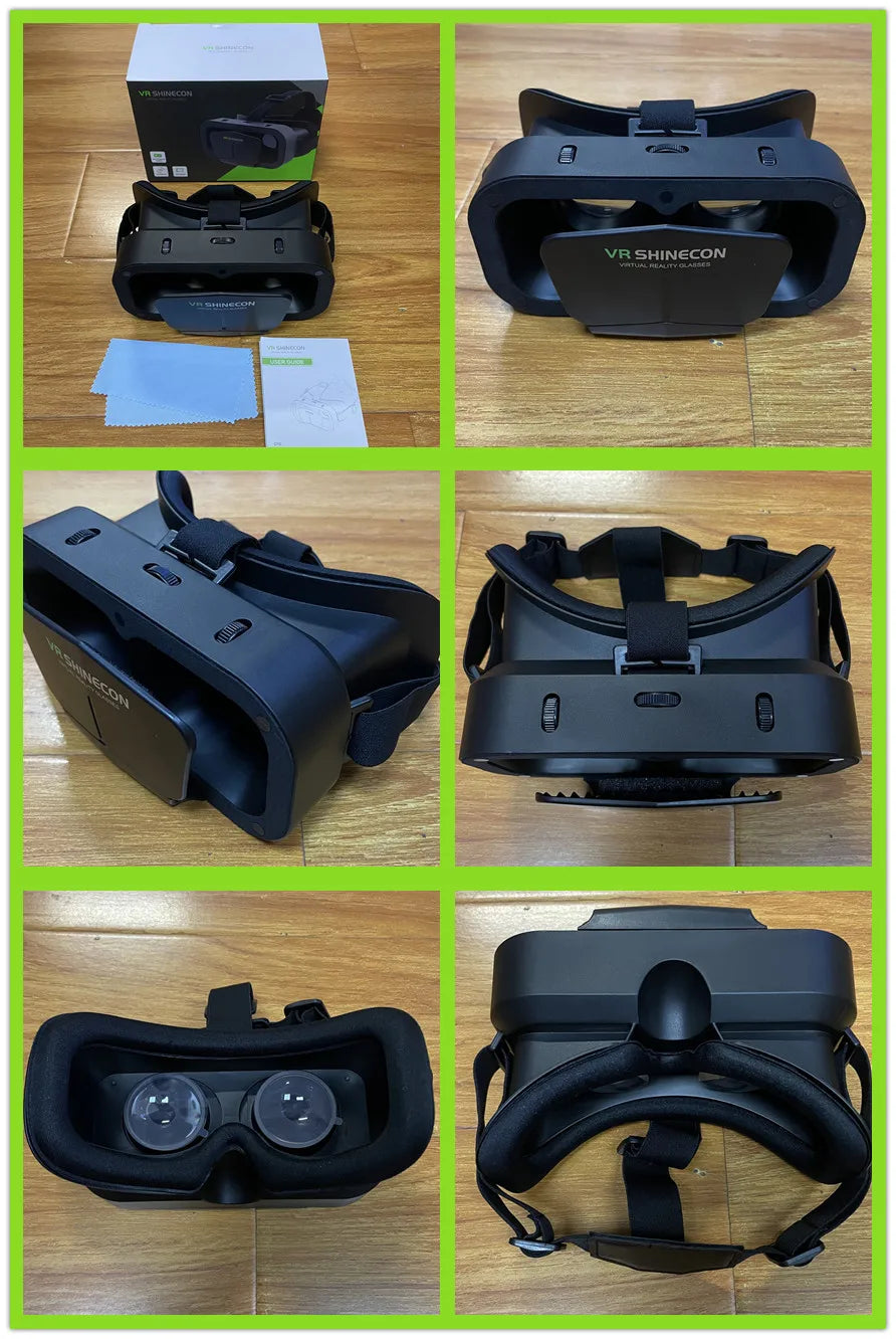3D Virtual Reality VR Glasses For Phone Mobile Smartphones 7 Inch Headset Helmet Game Wirth Real Viar Goggles Cell Device Lenses
