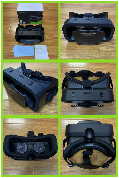 3D Virtual Reality VR Glasses For Phone Mobile Smartphones 7 Inch Headset Helmet Game Wirth Real Viar Goggles Cell Device Lenses