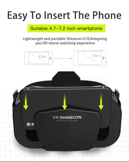 3D Virtual Reality VR Glasses For Phone Mobile Smartphones 7 Inch Headset Helmet Game Wirth Real Viar Goggles Cell Device Lenses