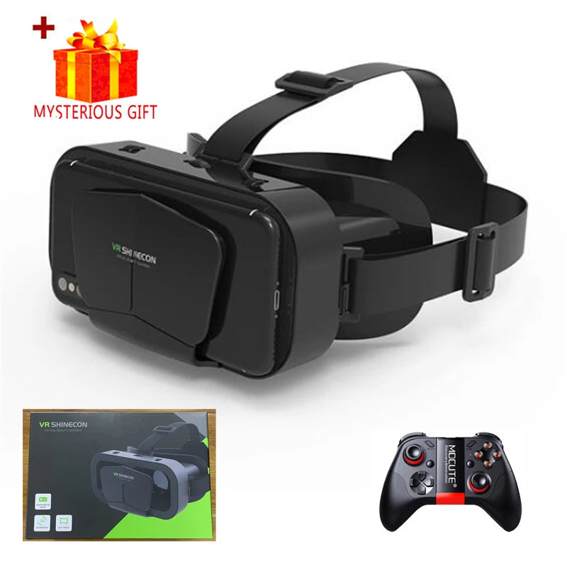 3D Virtual Reality VR Glasses For Phone Mobile Smartphones 7 Inch Headset Helmet Game Wirth Real Viar Goggles Cell Device Lenses