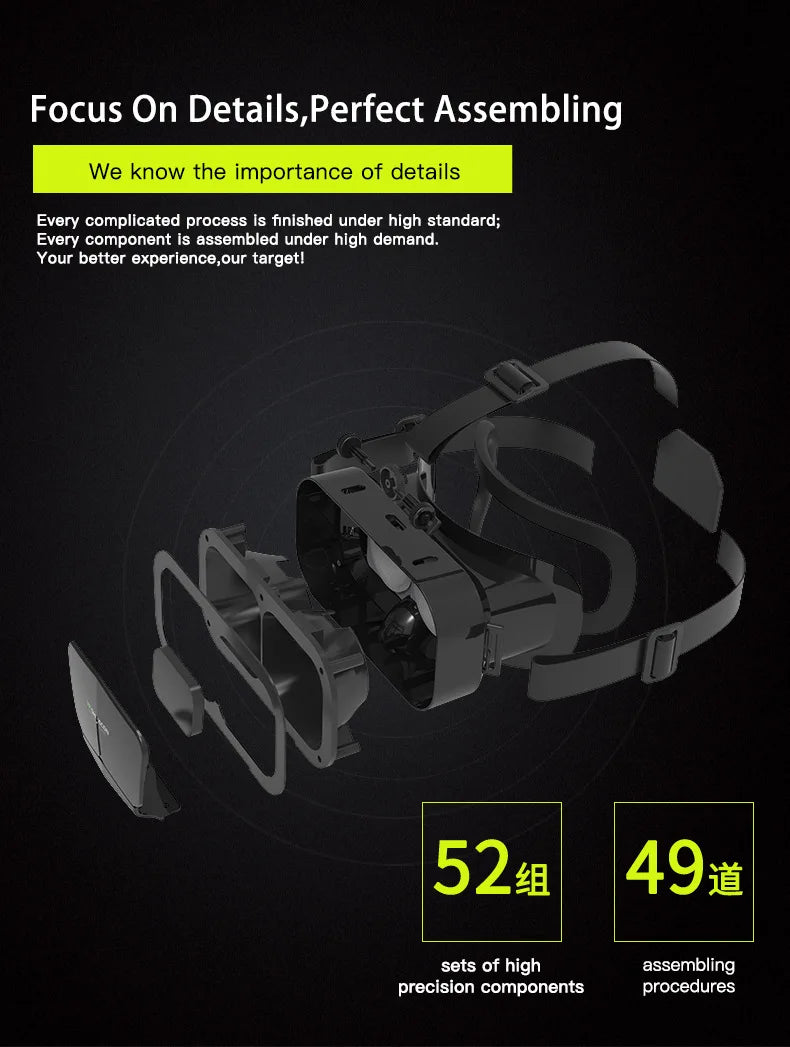 3D Virtual Reality VR Glasses For Phone Mobile Smartphones 7 Inch Headset Helmet Game Wirth Real Viar Goggles Cell Device Lenses