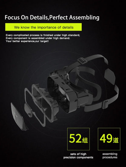 3D Virtual Reality VR Glasses For Phone Mobile Smartphones 7 Inch Headset Helmet Game Wirth Real Viar Goggles Cell Device Lenses