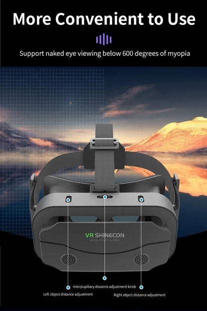 VR Glasses 3D Viar Phone Virtual Reality Headset Helmet Devices Smart Lenses Goggles For Smartphones Cell Hedset Mobile Game Set