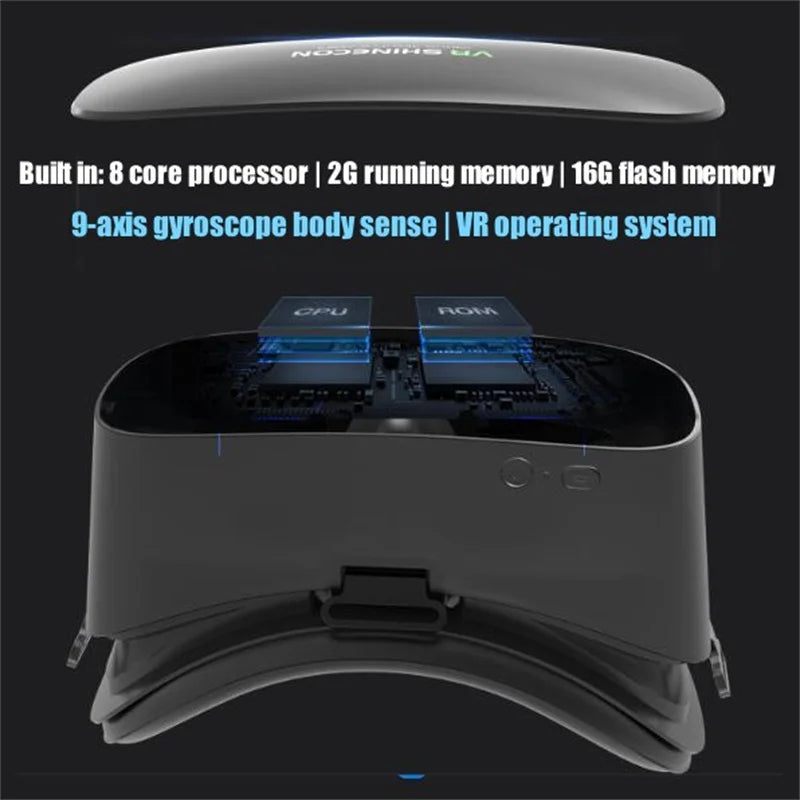 Qianhuan Magic Mirror VR Glasses AIO5 - All-in-One 3D Stereo Game and Movie Virtual Reality Technology Smart Device, No Phone Re