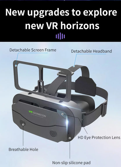 3D Virtual Reality VR Glasses For Phone Mobile Smartphones 7 Inch Headset Helmet Game Wirth Real Viar Goggles Cell Device Lenses