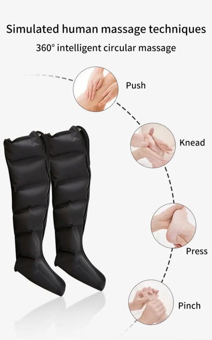 JinKairui Electric Pneumatic Leg Massager Extended Version for Deep Relaxation of Thighs, Calves and Feet with Remote Control