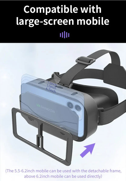 VR Glasses 3D Viar Phone Virtual Reality Headset Helmet Devices Smart Lenses Goggles For Smartphones Cell Hedset Mobile Game Set