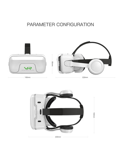 3D Virtual Reality VR Glasses For Phone Mobile Smartphones 7 Inch Headset Helmet Game Wirth Real Viar Goggles Cell Device Lenses