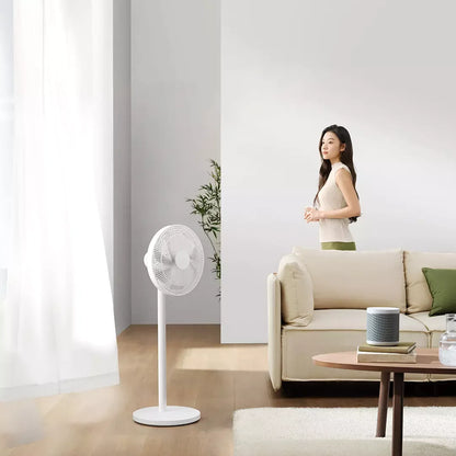 MIJIA Smart DC Inverter Floor Fan 1X Upgrade With 7-Blade,140° Wide-Angle Airflow,Low 25.6dB Noise Fan,Power Bank Support
