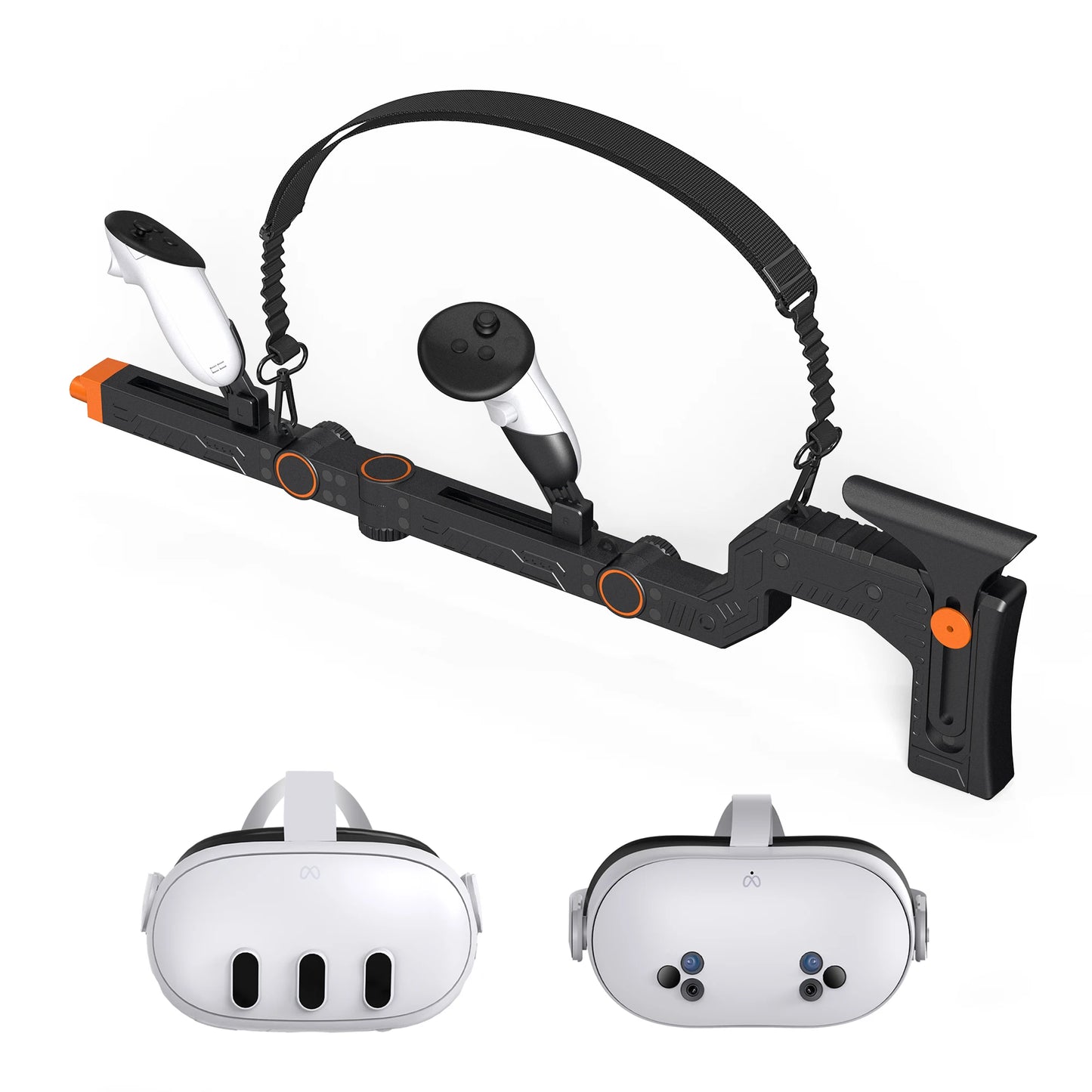 VR Gaming Experience Magnetic VR Games Rifle Gun Suitable For Meta Quest 3S/Quest 3 VR Game Accessories For Kids Adult