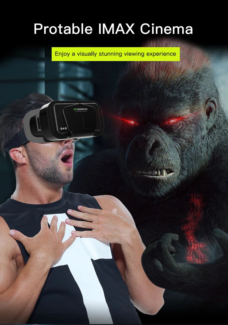 3D Virtual Reality VR Glasses For Phone Mobile Smartphones 7 Inch Headset Helmet Game Wirth Real Viar Goggles Cell Device Lenses