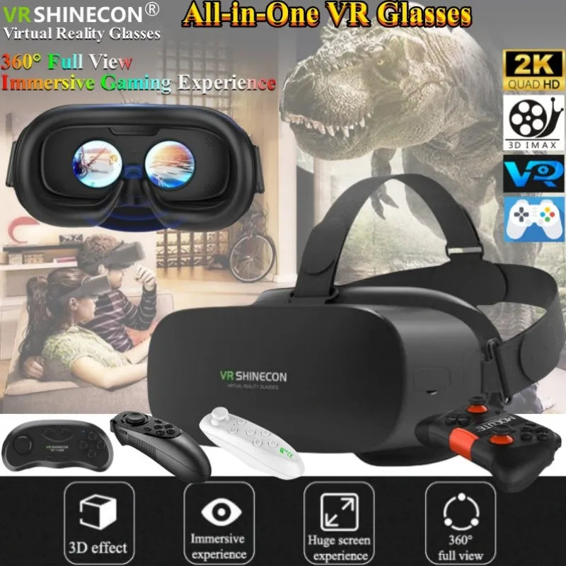 Qianhuan Magic Mirror VR Glasses AIO5 - All-in-One 3D Stereo Game and Movie Virtual Reality Technology Smart Device, No Phone Re