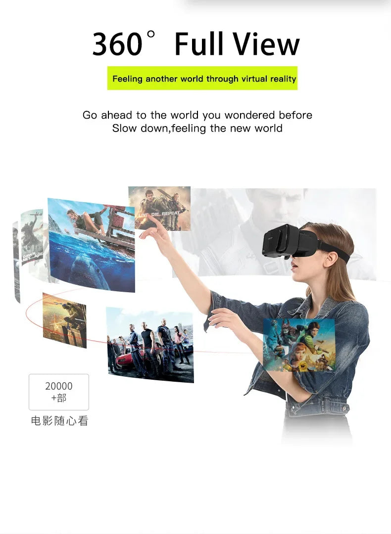 VR Glasses 3D Viar Phone Virtual Reality Headset Helmet Devices Smart Lenses Goggles For Smartphones Cell Hedset Mobile Game Set