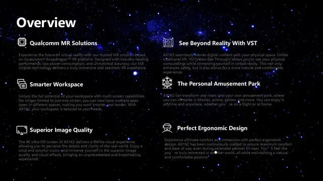 All-in-One 4K 72Hz/90Hz 6DoF 105° FOV Spatial VR AR MR Device with 3D Video Glasses