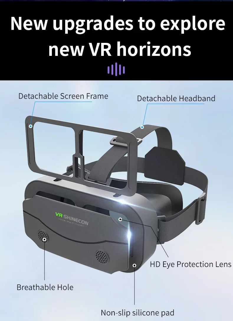 VR Glasses 3D Viar Phone Virtual Reality Headset Helmet Devices Smart Lenses Goggles For Smartphones Cell Hedset Mobile Game Set