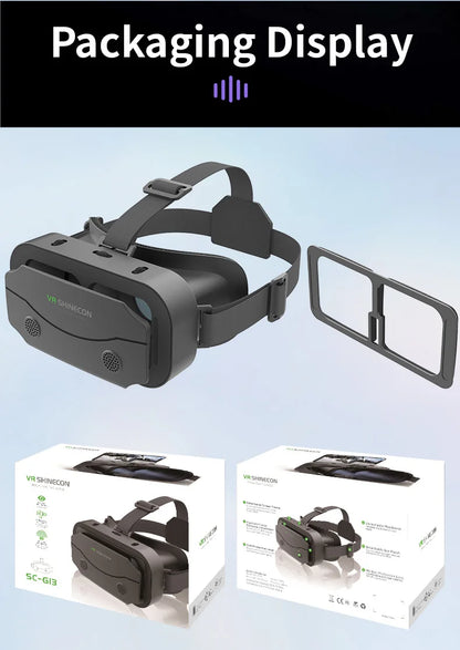 3D Virtual Reality VR Glasses For Phone Mobile Smartphones 7 Inch Headset Helmet Game Wirth Real Viar Goggles Cell Device Lenses