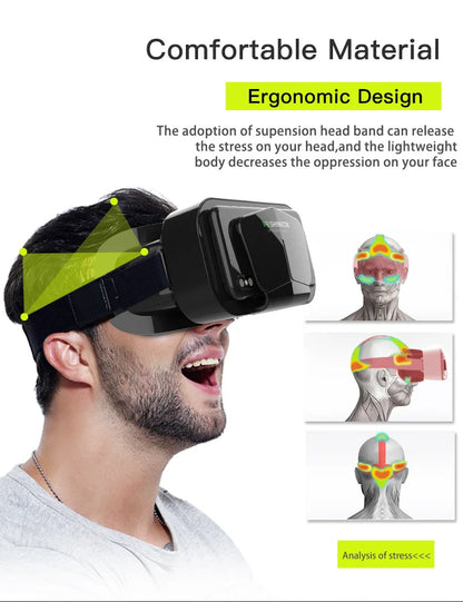 3D Virtual Reality VR Glasses For Phone Mobile Smartphones 7 Inch Headset Helmet Game Wirth Real Viar Goggles Cell Device Lenses