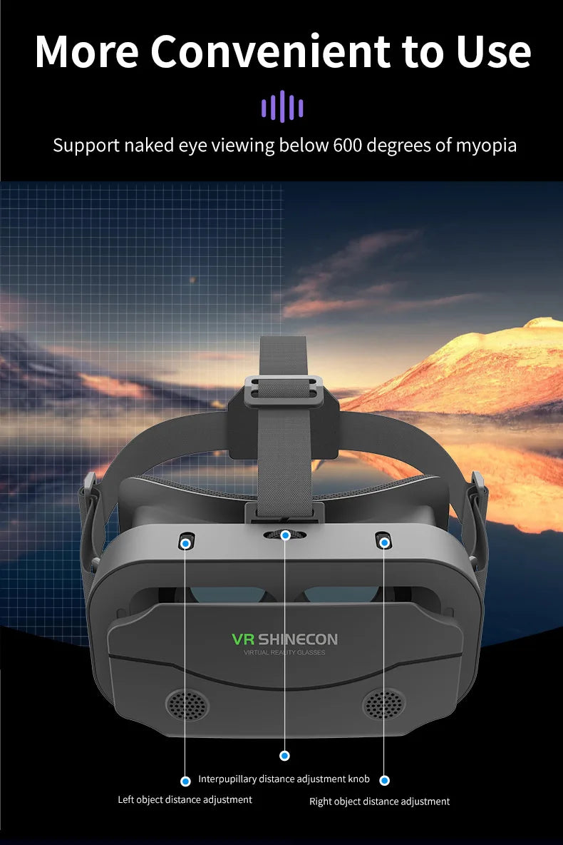3D Virtual Reality VR Glasses For Phone Mobile Smartphones 7 Inch Headset Helmet Game Wirth Real Viar Goggles Cell Device Lenses