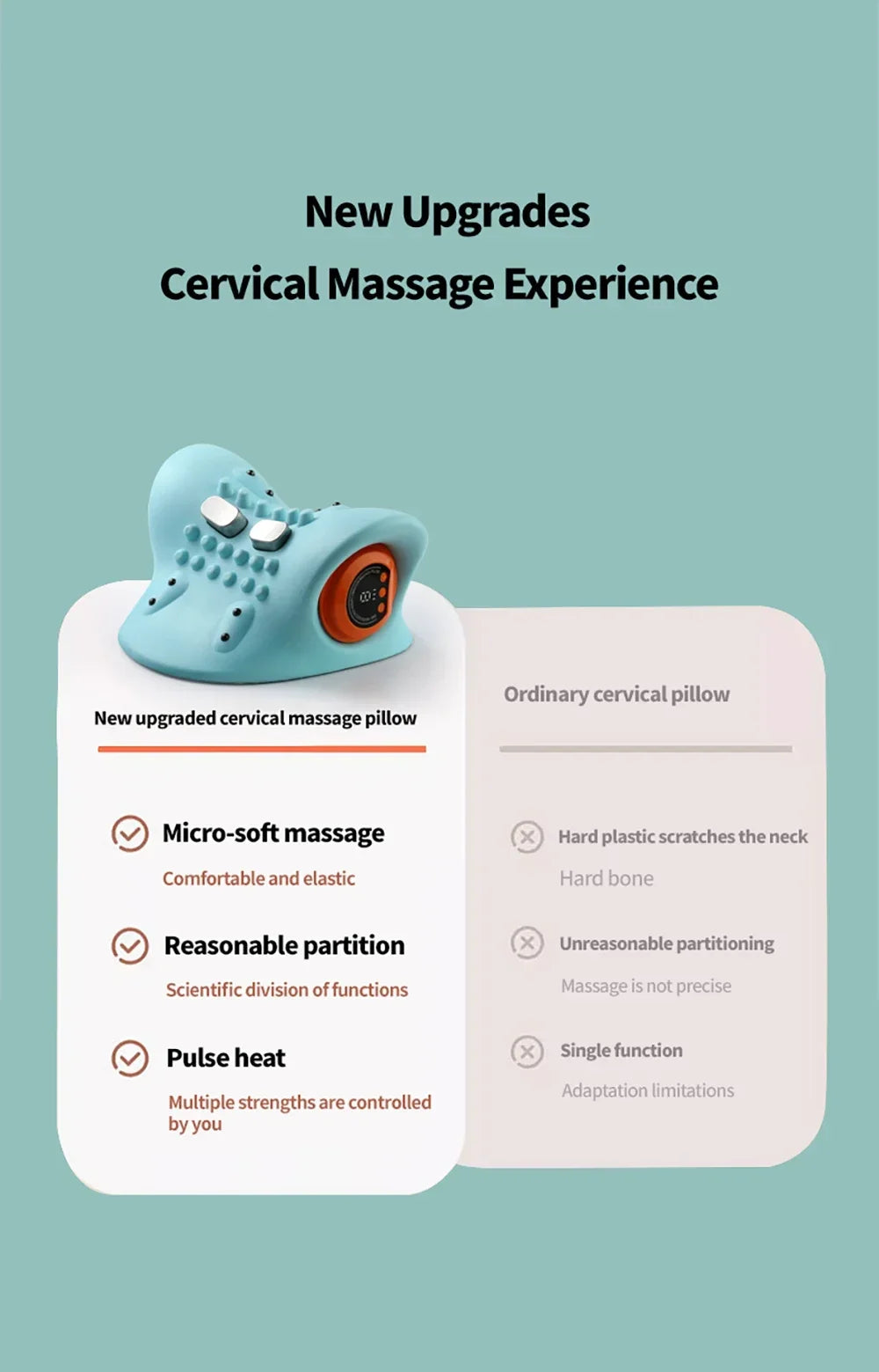Electric Cervical Massager Spine Stretch Neck Shoulder Cervical Muscle Relaxation Device Shoulder Massag Pillow Spine Correction