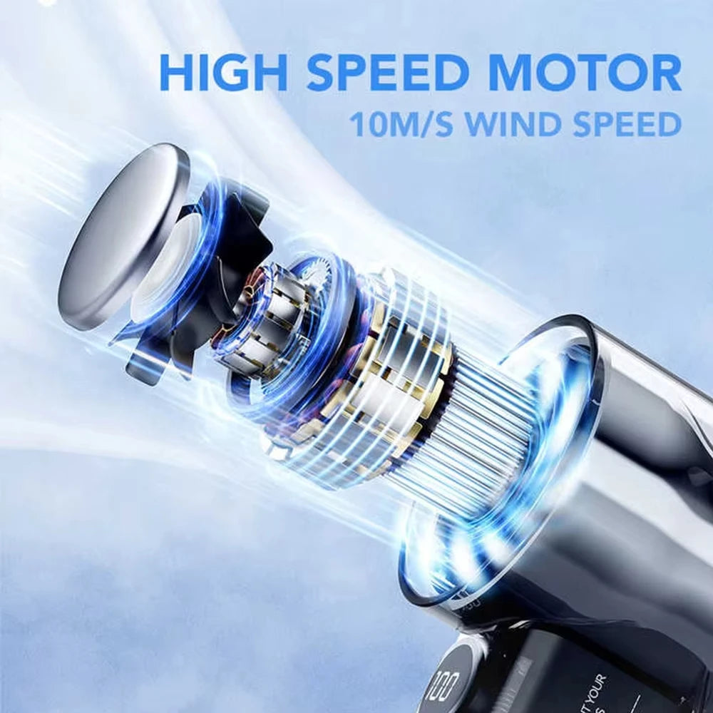 High Speed Cooling Fan USB Charging Portable Turbo Handheld Fan Ice Compress Transparent Mecha Mini Fan