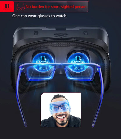 VR Glasses 3D Viar Phone Virtual Reality Headset Helmet Devices Smart Lenses Goggles For Smartphones Cell Hedset Mobile Game Set