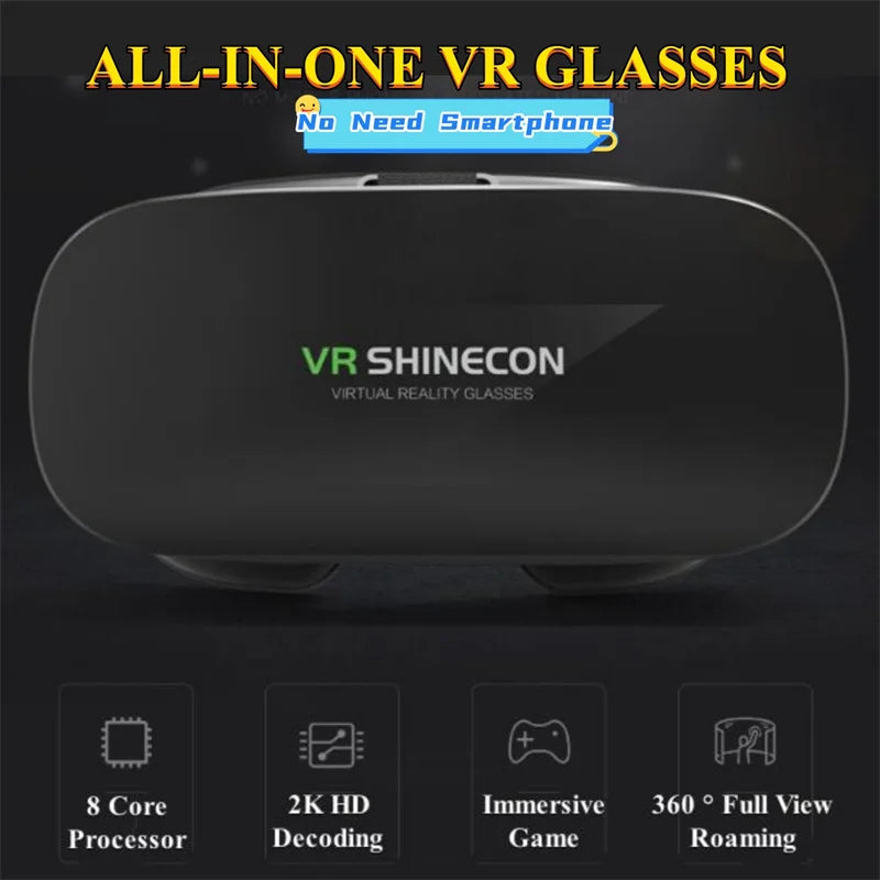 Qianhuan Magic Mirror VR Glasses AIO5 - All-in-One 3D Stereo Game and Movie Virtual Reality Technology Smart Device, No Phone Re