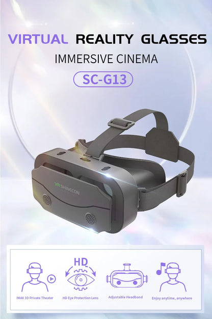 3D Virtual Reality VR Glasses For Phone Mobile Smartphones 7 Inch Headset Helmet Game Wirth Real Viar Goggles Cell Device Lenses