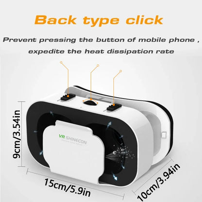 VR Glasses 3D Viar Phone Virtual Reality Headset Helmet Devices Smart Lenses Goggles For Smartphones Cell Hedset Mobile Game Set