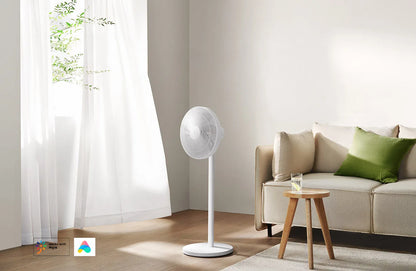 MIJIA Smart DC Inverter Floor Fan 1X Upgrade With 7-Blade,140° Wide-Angle Airflow,Low 25.6dB Noise Fan,Power Bank Support