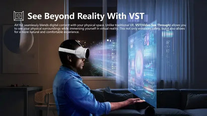 All-in-One 4K 72Hz/90Hz 6DoF 105° FOV Spatial VR AR MR Device with 3D Video Glasses