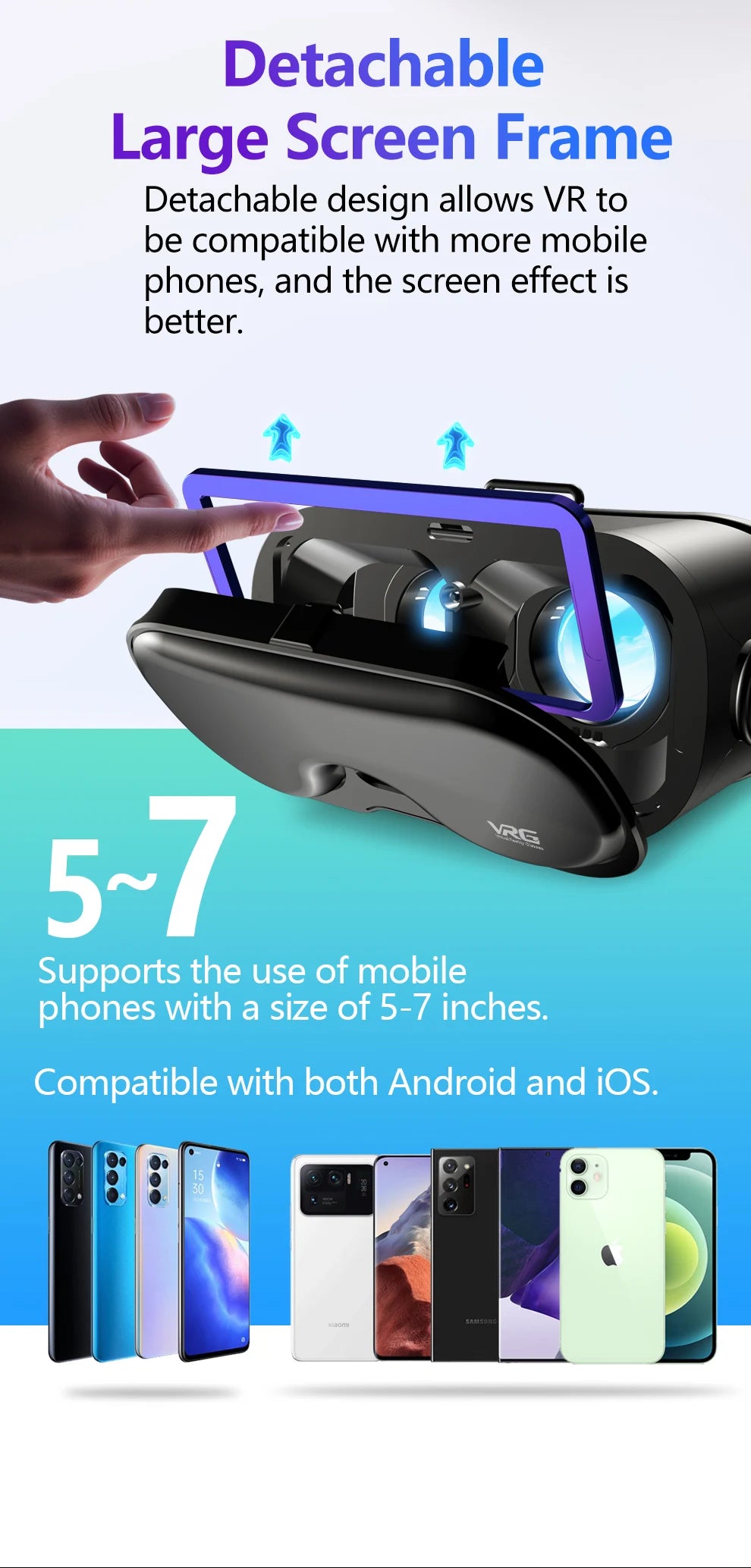 Virtual Reality 3D VR Glasses Helmet Devices Lenses Headset Goggle Smart Smartphone Cell Phone Mobile Viar Realidade Game Viewer