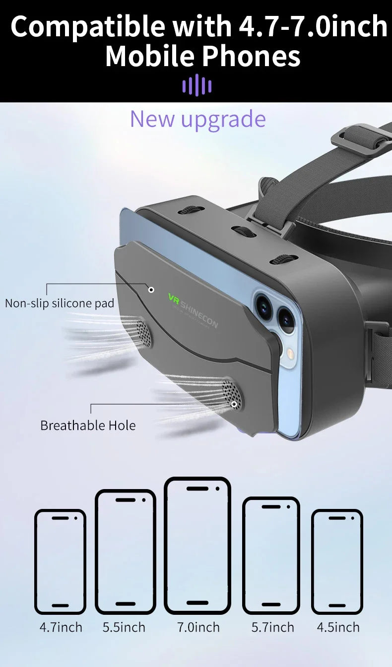 VR Glasses 3D Viar Phone Virtual Reality Headset Helmet Devices Smart Lenses Goggles For Smartphones Cell Hedset Mobile Game Set