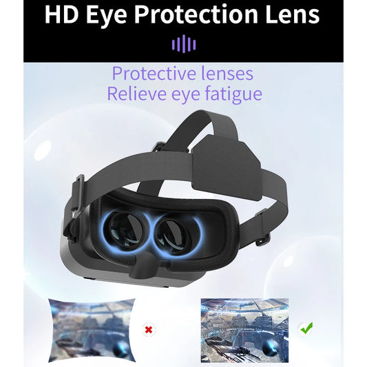 VR Glasses 3D Viar Phone Virtual Reality Headset Helmet Devices Smart Lenses Goggles For Smartphones Cell Hedset Mobile Game Set
