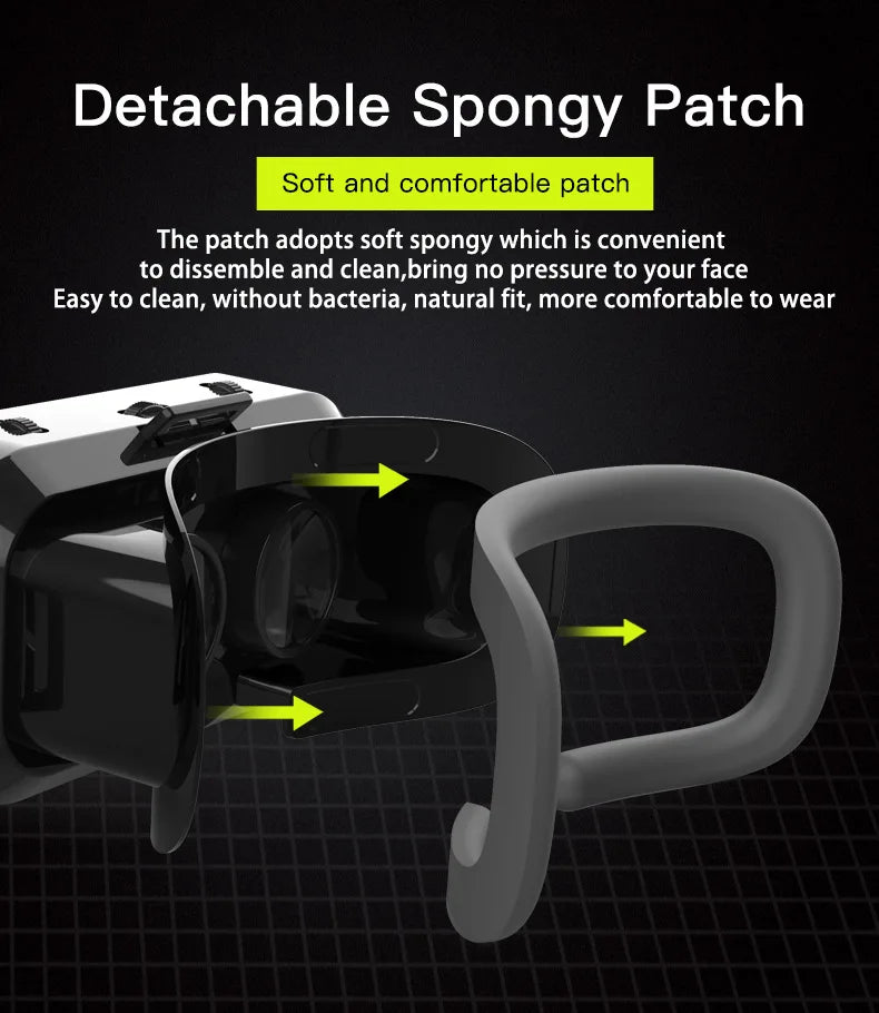 3D Virtual Reality VR Glasses For Phone Mobile Smartphones 7 Inch Headset Helmet Game Wirth Real Viar Goggles Cell Device Lenses