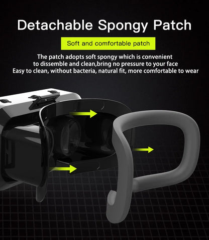 3D Virtual Reality VR Glasses For Phone Mobile Smartphones 7 Inch Headset Helmet Game Wirth Real Viar Goggles Cell Device Lenses