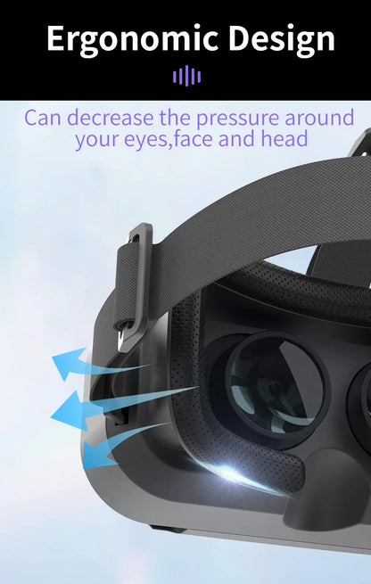 3D Virtual Reality VR Glasses For Phone Mobile Smartphones 7 Inch Headset Helmet Game Wirth Real Viar Goggles Cell Device Lenses