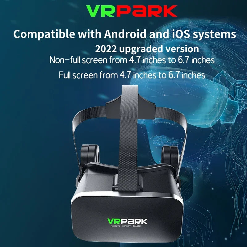 Virtual Reality VR Glasses 3D Headset Bluetooth Devices Smart Phone Helmet Goggles Lenses Smartphone Viar Headphones Cell Mobile