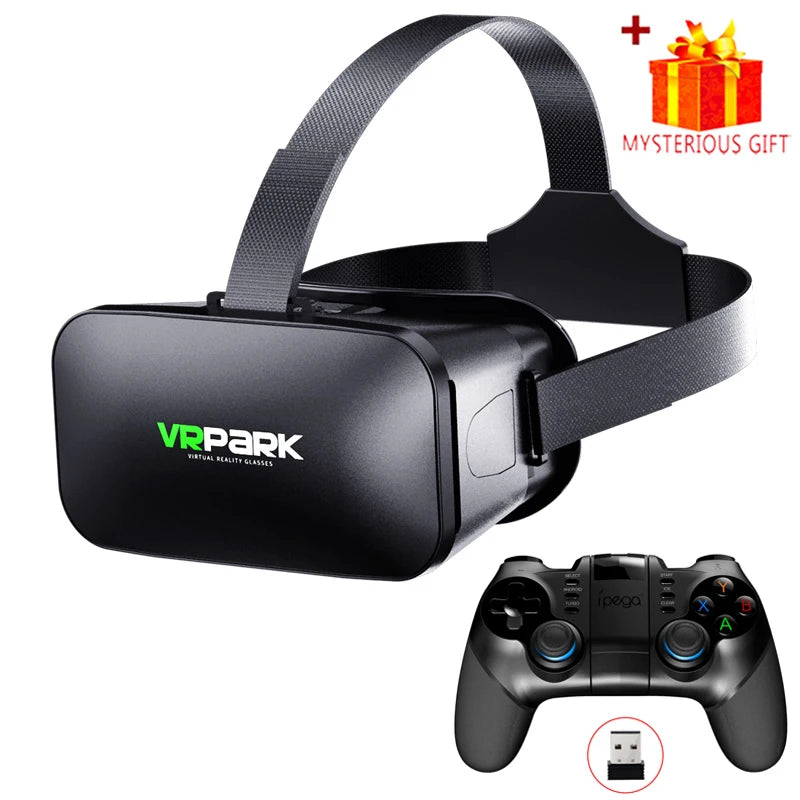 VR Glasses 3D Virtual Reality Headset Helmet For Phone Lenses Goggles Devices Viar Smart Smartphones Cell Game Viewer Mobile Set