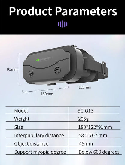 3D Virtual Reality VR Glasses For Phone Mobile Smartphones 7 Inch Headset Helmet Game Wirth Real Viar Goggles Cell Device Lenses
