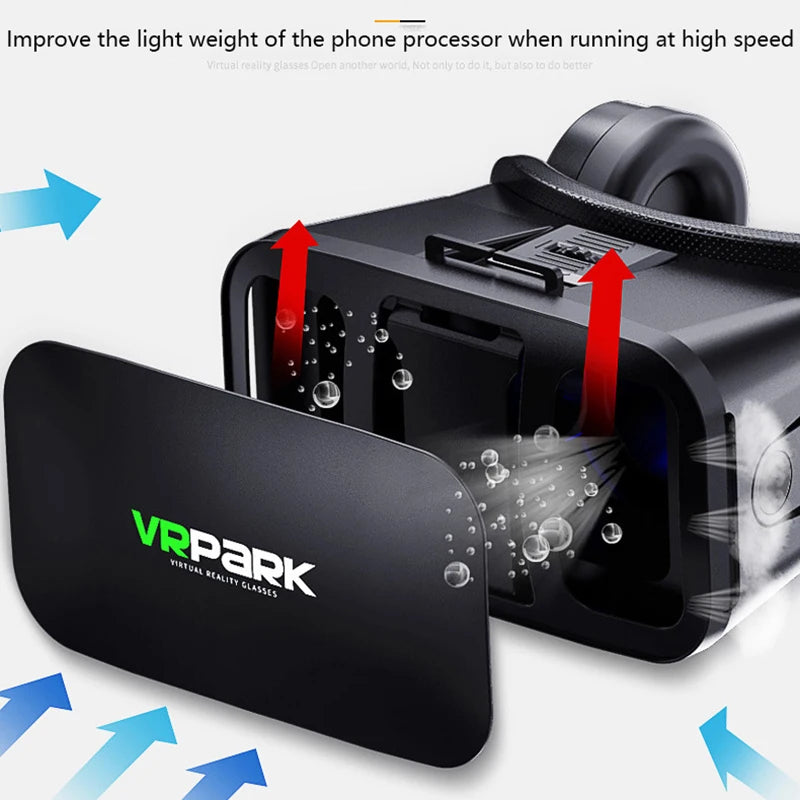 VR Glasses 3D Virtual Reality Headset Helmet For Phone Lenses Goggles Devices Viar Smart Smartphones Cell Game Viewer Mobile Set