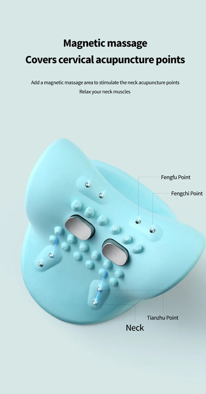 Electric Cervical Massager Spine Stretch Neck Shoulder Cervical Muscle Relaxation Device Shoulder Massag Pillow Spine Correction