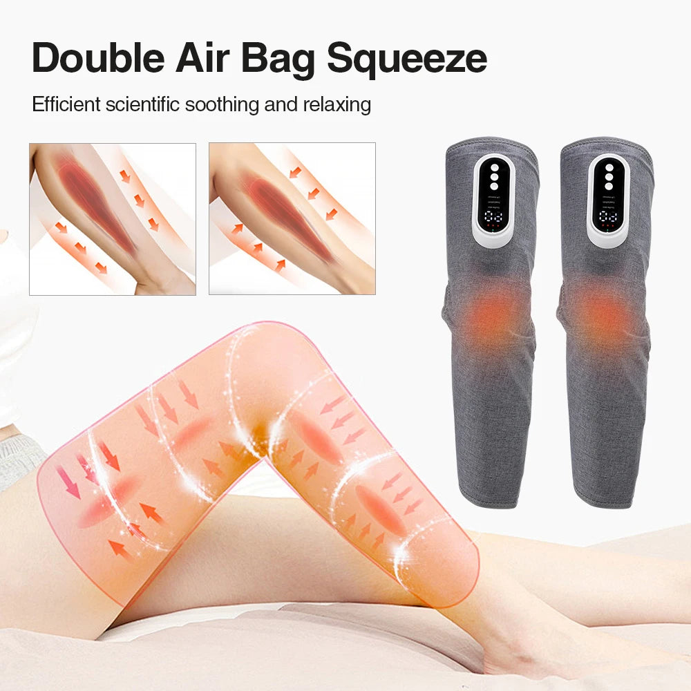 Electric Leg Massager Thigh Calf Air Compression Massager 3 Modes 360° All-Round Wrap Massage Leg Muscle Improve Calf Edema